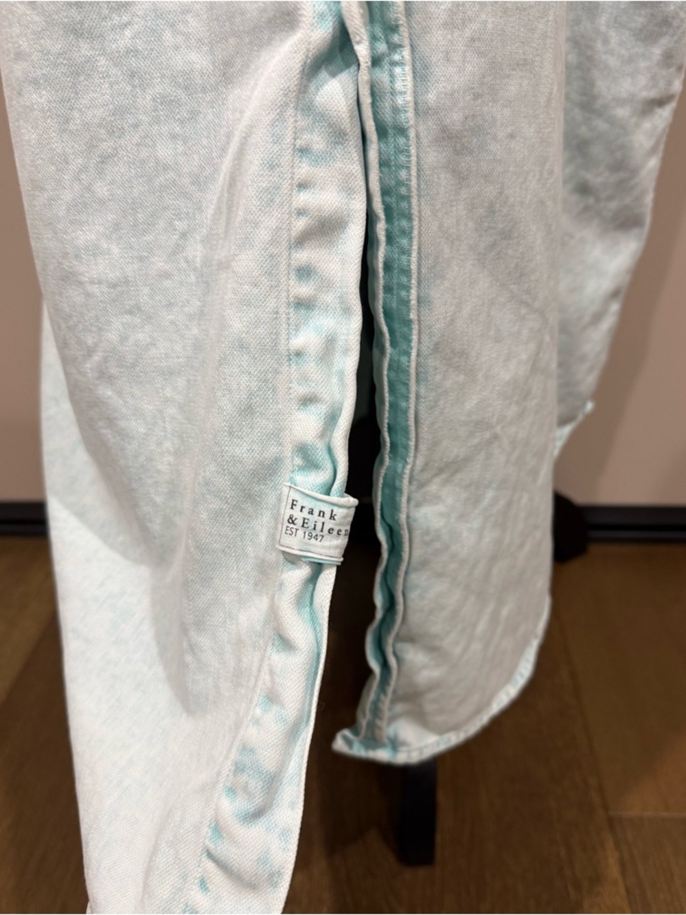 Frank & Eileen Rory Maxi Shirtdress Seafoam Mineral Wash Size XL - Picture 7 of 8
